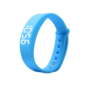 W5S simple environmental temperature watch 3d pedometer digital silicone bracelet watch