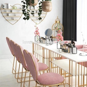Nail Table Manicure Table Nail <strong>Desk</strong> With <strong>pink</strong> <strong>Chair</strong> - Product Image 2