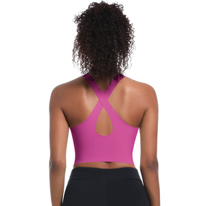 Nuevo Sujetador deportivo de doble capa para mujer, ropa trasera de Yoga antitransparente sin costuras para Fitness, correr, Fitness, deportes - Product Image 3