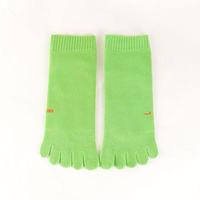 Chaussettes de sport unisexes en coton biologique personnalisées à cinq doigts, respirantes et rembourrées en tissu éponge pour la course et le fitness