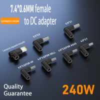 Adaptateur 7450 vers DC 4530 5521 5525 6037 PD 90 degrés coudé 4.5mm * 3.0mm adaptateur de charge mâle pour H-P Dell HP ASUS Lenov