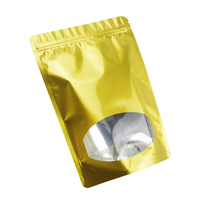 Sachet Doypack YAPAI avec fermeture éclair facile, fenêtre dorée, anti-humidité, doublure en aluminium, imprimé en héliogravure, refermable