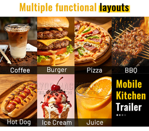 Catering Food Truck Fully Equipped Taco Trailers Mobile <b>Kitchen</b> Pizza Coffee Cart Ice BBQ Truck Cheap Mobile Food Trailer BY-SST - Product Image 4