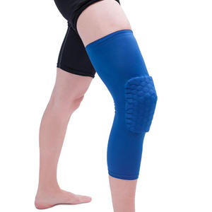 Genouillère de compression anti-collision en nid d'abeille, manchon long pour le genou, support pour le baseball, le basketball, le football et le volleyball - Product Image 1