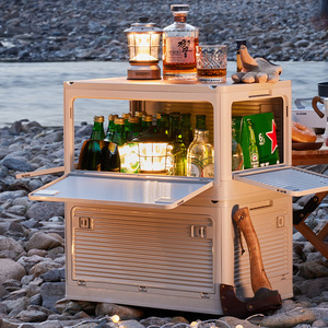 <b>Camping</b> <b>Storage</b> <b>Box</b> Portable Outdoor Multi-Functional Foldable Plastic PP 25L Food Container Car <b>Storage</b> Organizer - Product Image 3