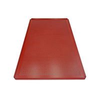 Plateau de cuisson perforé en aluminium commercial robuste, revêtement PTFE 1,5 mm, format GN 1/1