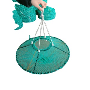 Hot Bán Có Thể Gập Lại Nuôi Trồng Thủy Sản Bẫy Mạnh Mẽ Khung Thép Conch Cá Lồng Net Với Nhựa HDPE Nylon Vật Liệu Cho Tôm Nuôi - Product Image 1