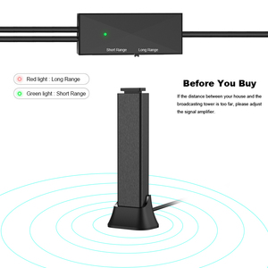 Nouvelle <span class=keywords><strong>antenne</strong></span> <span class=keywords><strong>TV</strong></span> numérique intérieure Antuko 4K 1080P avec amplificateur de signal, base magnétique et câble coaxial pour une réception HD - Product Image 6