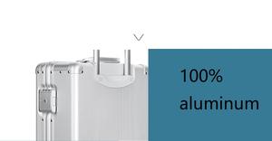 <span class=keywords><strong>Valise</strong></span> à roulettes lisse en Aluminium 100%, <span class=keywords><strong>valise</strong></span> à <span class=keywords><strong>cabine</strong></span>, <span class=keywords><strong>valise</strong></span> à roulettes, <span class=keywords><strong>bagage</strong></span> en Aluminium - Product Image 2