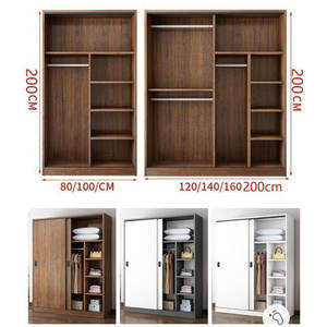 מודרני בית פשוט חדר השכרת חדר שינה mdf ארון ארון ארון ארון בגדים עם דלת הזזה - Product Image 6