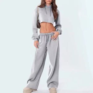 Pantaloni da donna a gamba larga con coulisse e fantasia personalizzata, in tessuto morbido, modello jogger a gamba dritta, per sport all'aperto - Product Image 5