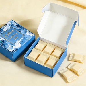 Wholesale Custom Luxury Blue Floral Folding Gift Box Gold Foil <b>Wedding</b> Gift Packaging - Product Image 5