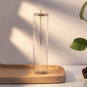 Porta Incenso Anti-Cenere per Bastoncini con Raccoglitore di Cenere in Vetro Rimovibile, Porta Incenso Capovolto con Base in Legno Naturale Marrone - Product Image 4