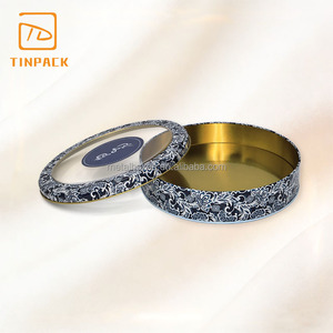 กระป๋องดีบุกทรงกลมพิมพ์ลายตามสั่ง พร้อมฝาปิดใส PVC/PET สำหรับบรรจุภัณฑ์ขนม ลูกอม คุกกี้ - Product Image 1