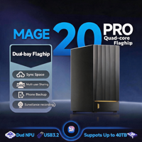 2 Bay Diskless NAS Enclosure Server Penyimpanan Cloud Pribadi dengan Sinkronisasi File dan Akses Multi Pengguna untuk Rumah
