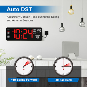 Dễ Dàng Đọc Lớn Hiển Thị Tường Đồng Hồ Kỹ Thuật Số Tường Trang Trí Nội Thất Phòng Quà Tặng Phụ Kiện Đồng Hồ Kỹ Thuật Số Đồng Hồ Báo Thức Với Điều Khiển Từ Xa Cho Lớn Tuổi, Tuổi Teen - Product Image 6