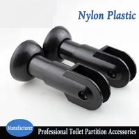 Pied de support de porte de cabine de toilette TEBAK en PVC, hauteur 100mm 150mm, pour panneaux COMPACT de 12-18mm