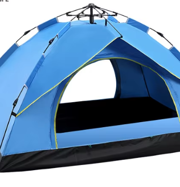 Sky blue tent