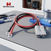 Câble de connexion de batterie marine de type SB50 50A avec connecteur vers borne annulaire, faisceau de câblage flexible en cuivre 6AWG pour bateau