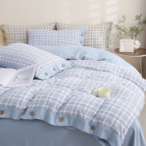Ensemble de literie en satin de polyester de luxe 4 pièces, 400TC, lavable en machine, doux pour la peau, ensemble de housse de couette, taille Queen King - Product Image 2