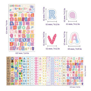 Autocollants décoratifs personnalisés réutilisables, feuilles d'autocollants alphabet DIY pour la décoration, vente en gros, fabricant en vrac - Product Image 4