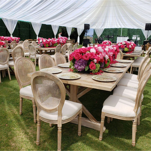 Chaise <span class=keywords><strong>de</strong></span> salle à manger <span class=keywords><strong>de</strong></span> mariage en bois massif, <span class=keywords><strong>style</strong></span> français, <span class=keywords><strong>style</strong></span> antique, en rotin rond, roi <span class=keywords><strong>Louis</strong></span> <span class=keywords><strong>XV</strong></span> bistro, pour événements - Product Image 1