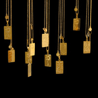Collier pendentif tarot carré plaqué or 18 carats, tendance vintage 2023, anti-ternissement, signe du zodiaque, pour femme, idéal pour fiançailles, mariage et soirée