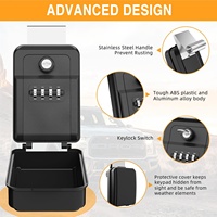 Boîte de rangement extérieure étanche antivol à combinaison, déverrouillage par mot de passe, grande capacité, housse de protection portable pour fenêtre de voiture