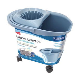 Cubo per Pulizie 16 L Blu con Ruote per la Pulizia della Casa - Product Image 2