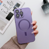 Coque Magnétique de Luxe à Peinture Métallisée avec Protection d'Objectif pour iPhone 11 12 13 14 15 16 17 Pro Max