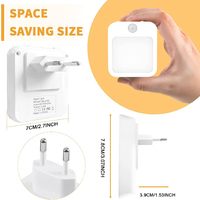 Lampe de nuit LED automatique avec contrôle par capteur intelligent mini aube dans la prise murale lit bébé enfants lumière de sommeil