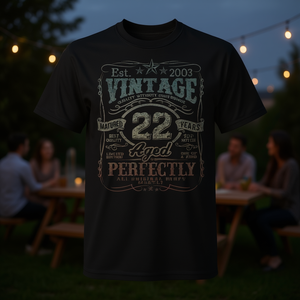 Camiseta vintage del 22º cumpleaños de 2003, edición limitada, diseño perfectamente envejecido - Product Image 3