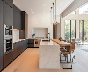 Ensemble complet d'armoires de cuisine en panneaux de particules mélaminés, armoires de cuisine laquées, assemblage d'armoires de cuisine - Product Image 3