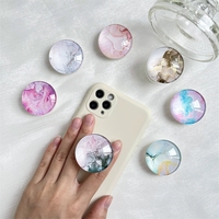 Nouveau support de bureau paresseux à motifs de marbre boule de cristal transparente avec dossier extensible pour support de téléphone portable