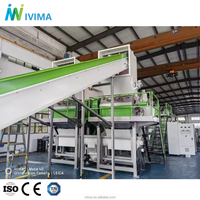 Ligne de lavage et de production de recyclage de bouteilles en plastique PET semi-automatique Ivima avec réservoir de lavage à chaud