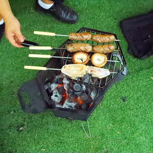 Pozo de fuego de <span class=keywords><strong>leña</strong></span> portátil para exteriores, parrilla de cocina extraíble rápida, parrilla de <span class=keywords><strong>leña</strong></span>/barbacoa de carbón, pozo de fuego - Product Image 5