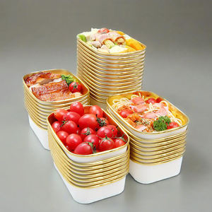 Bol en papier kraft brun rectangulaire jetable de qualité alimentaire, taille personnalisée, avec couvercle, pour salades et sandwichs de restauration rapide - Product Image 6