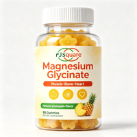 Complément alimentaire en gommes de glycinate de magnésium végétalien OEM pour le sommeil, 600 mg de glycinate de magnésium, gommes pour un sommeil profond