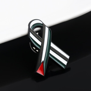 Bros Pin Hati Perdamaian Palestina dari Paduan Seng, Lencana Kerah Cinta Perdamaian, Teknik Tetesan Minyak, Tanpa Lapisan - Product Image 3