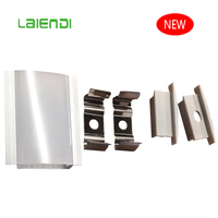 Profilé en aluminium LED moderne Laiendi avec couvercle en PC, profilé LED en aluminium avec diffuseur en PC, profilés en aluminium pour éclairage LED