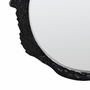 Miroir mural ovale décoratif de grande taille au design sculptural pour chambre à coucher, salon, salle de bain, entrée - Product Image 4