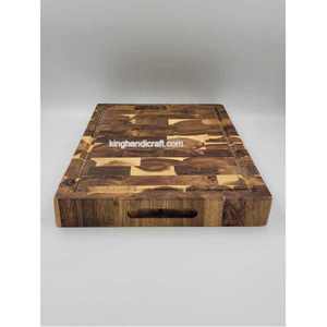 Tabla de cortar de madera de acacia hecha a mano 30x20x2,5 cm Tabla de cortar de cocina OEM Fabricante Proveedor mayorista Vietnam - Product Image 4