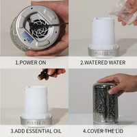 Diffuseur d'huiles essentielles ultrasonique en métal de 100 ml avec 7 lumières, arrêt automatique sans eau, sécurité, diffuseur d'arômes en métal, fabrication en usine