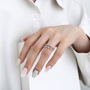 Dylam Trendy Design Jewelry 925 Sterling Silver Rhodium 22K Gold Plated Unique Dangle <b>Beaded</b> Rings for Women Daily Life - Product Image 6