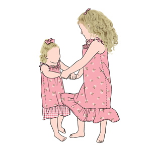Offre Spéciale été filles décontracté robe de nuit robe Plaid imprimé fleuri vêtements de nuit pour <span class=keywords><strong>soeur</strong></span> - Product Image 4