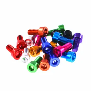 DIN912 Aluminum Allen Screw M3 M4 M5 M6 Colorful Aluminum Alloy Hexagon Hex Socket Cap Head Machine Screw Bolts