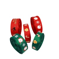 Ruban gros-grain de 1,5 pouce pour décoration de Noël, prix d'usine, ruban personnalisé, ruban imprimé double face avec logo, rouleau de ruban