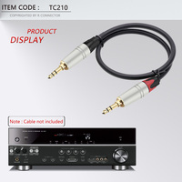 Adaptor Jack Stereo pria ke wanita, 3.5mm 1/8 inci hingga 6.35mm 1/4 inci adaptor Headphone mikrofon adaptor konektor