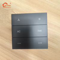 Interruptor Táctil Inteligente de Pared de 1 Canal y 1 Vía para Reino Unido con WiFi ZigBee 10A, Certificado CEC, Panel de Vidrio AG