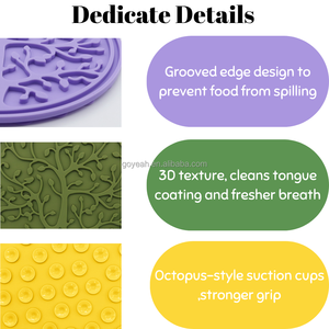Alfombrilla de silicona con forma de árbol para perros, a prueba de fugas, ecológica, comedero lento con ventosas - Product Image 3